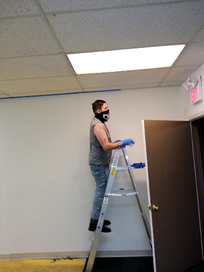 Bradley Little (Council 9746) Painting the door